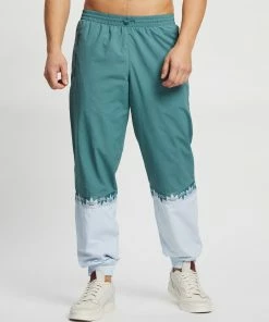 Adidas Originals Adicolor Sliced Trefoil Track Pants Hazy Emerald & Halo Blue