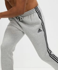 Adidas Performance Essentials Fleece Tapered Cuff 3-Stripes Pants Medium Grey Heather & Black -Men's Pants Online Shop http3A2F2Fstatic.theiconic.com .au2Fp2Fadidas performance 3590 5732921 4