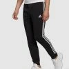 Adidas Performance Essentials French Terry Tapered Cuff 3-Stripes Pants Black / White