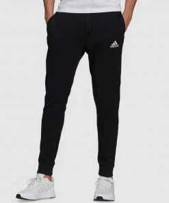Adidas Performance Essentials Fleece Regular Fit Tapered Cuff Pants Black