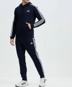 Adidas Performance Essentials Fleece Tapered Cuff 3-Stripes Pants Legend Ink & White -Men's Pants Online Shop http3A2F2Fstatic.theiconic.com .au2Fp2Fadidas performance 5717 4732921 5