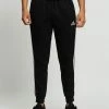 Adidas Performance Essentials Fleece Tapered Cuff 3-Stripes Pants Black & White