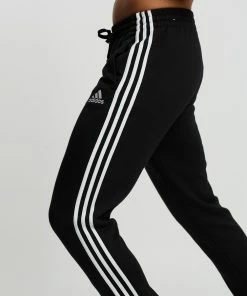 Adidas Performance Essentials Fleece Tapered Cuff 3-Stripes Pants Black & White -Men's Pants Online Shop http3A2F2Fstatic.theiconic.com .au2Fp2Fadidas performance 6294 9270321 4