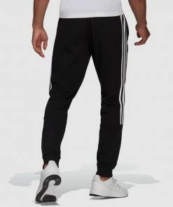 Adidas Performance Essentials Fleece Tapered Cuff 3-Stripes Pants Black / White -Men's Pants Online Shop http3A2F2Fstatic.theiconic.com .au2Fp2Fadidas performance 9244 2727431 3