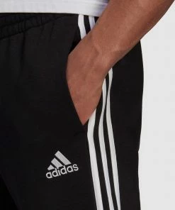 Adidas Performance Essentials Fleece Tapered Cuff 3-Stripes Pants Black / White -Men's Pants Online Shop http3A2F2Fstatic.theiconic.com .au2Fp2Fadidas performance 9247 2727431 4