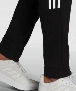 Adidas Performance Essentials Fleece Tapered Cuff 3-Stripes Pants Black / White -Men's Pants Online Shop http3A2F2Fstatic.theiconic.com .au2Fp2Fadidas performance 9249 2727431 5