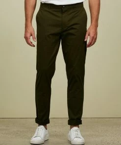 AERE Organic Slim Stretch Chinos Khaki