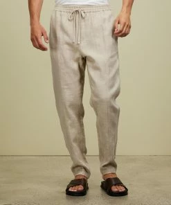 AERE Ramie Pull On Pants Oat