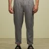 AERE Linen Pleated Pants Light Grey