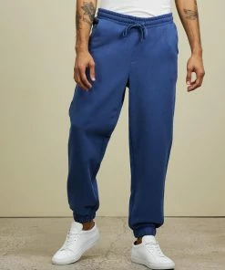 AERE Organic Cotton Track Pants Navy