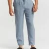 AERE Linen Pull On Pants Pale Blue