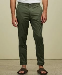 AERE Organic Slim Stretch Chinos Charcoal