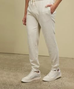 American Vintage Bykerstate Joggers Ecru Melange -Men's Pants Online Shop http3A2F2Fstatic.theiconic.com .au2Fp2Famerican vintage 1575 3887031 4