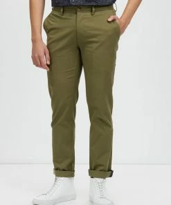 Ben Sherman Slim Stretch Pants Olive