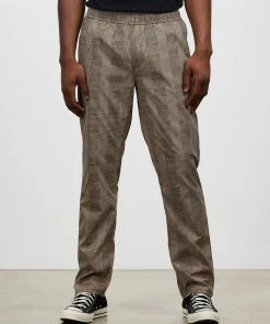 Brixton Choice E-Waist Taper X Pants Brown Plaid