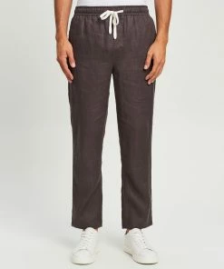 Calli Linen Pants Charcoal
