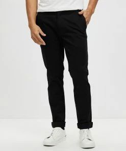 Calvin Klein Slim Fit Sateen Chinos Black