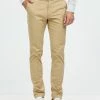 Calvin Klein Slim Garment Dye Belted Chinos Travertine
