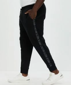 Calvin Klein Jeans Plus Organic Cotton Logo Tape Joggers Ck Black