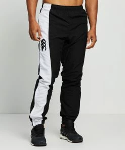 Canterbury Tapered Leg Stripe Cuffed Trackpants Black