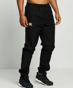 Canterbury Club Plain Tapered Leg Cuffed Trackpants Black