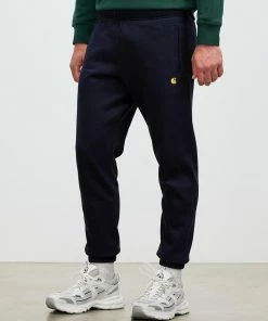 Carhartt Chase Sweat Pants Dark Navy & Gold