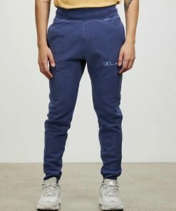 Champion Reverse Weave Terry Garment Dye Slim Joggers Athletic Navy
