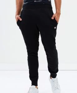 Champion Reverse Weave Trim Joggers Black