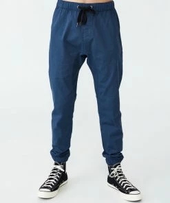 Cotton On Drake Cuffed Pants Washed Navy