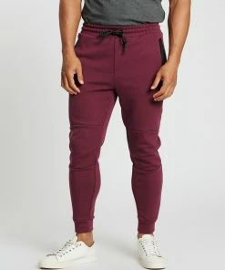 Cotton On Tech Track Pants Burgundy