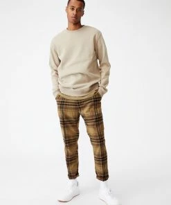 Cotton On Oxford Trousers Tan Oversized Check -Men's Pants Online Shop http3A2F2Fstatic.theiconic.com .au2Fp2Fcotton on 8269 3986131 4