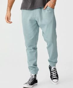 Cotton On Trippy Slim Trackies Mineral Blue