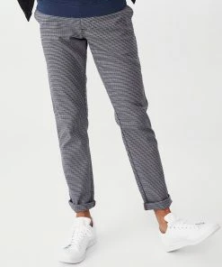 Cotton On Skinny Stretch Chinos Blue Houndstooth