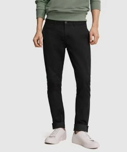 Country Road Slim Fit Stretch Chino Washed Black