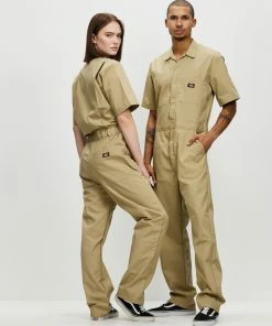 Dickies 33999 Short Sleeve Coveralls Khaki