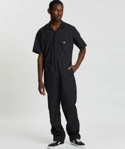 Dickies 33999 Short Sleeve Coveralls Black