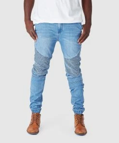 Doubs Clothing Jogger Jeans Blue Wash