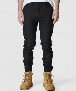 Elwood Workwear Mens Cuffed Pant Black