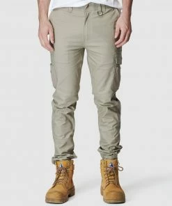 Elwood Workwear Mens Slim Pant Stone