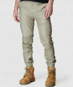 Elwood Workwear Mens Cuffed Pant Stone