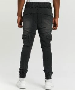 Everloom Robbie Cargo Denim Joggers Washed Black -Men's Pants Online Shop http3A2F2Fstatic.theiconic.com .au2Fp2Feverloom 6292 8877721 3
