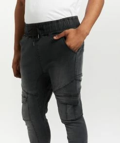 Everloom Robbie Cargo Denim Joggers Washed Black -Men's Pants Online Shop http3A2F2Fstatic.theiconic.com .au2Fp2Feverloom 6301 8877721 4