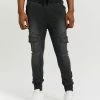Everloom Robbie Cargo Denim Joggers Washed Black