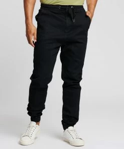 Everloom Zayne Denim Joggers Black