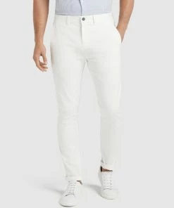 French Connection Slim Fit Chino Pants OFF WHITE