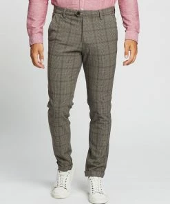 Jack & Jones Marco Connor 775 Check Pants Beige