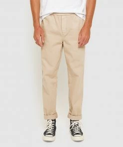 Jag Pull-On Twill Jogger Pants Sand