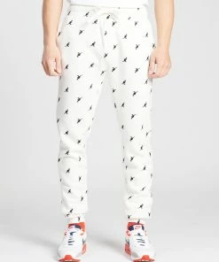 Kangol All Over Print Joggers Off White