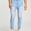 Kiss Chacey Spartan Denim Joggers Crystal Blue