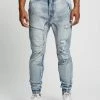 Kiss Chacey Spartan Denim Joggers Worn'N'Torn